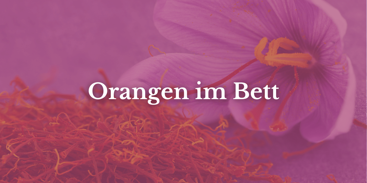 Orangen im Bett